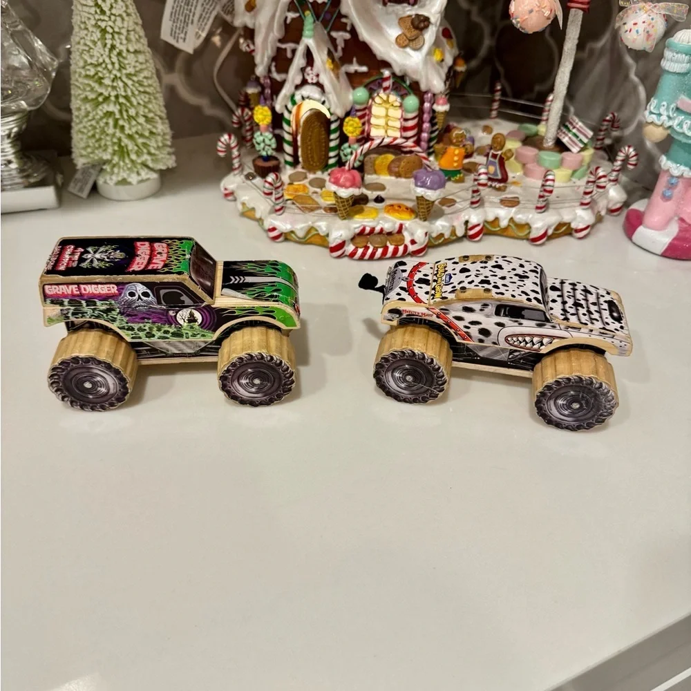 Monster Jam wooden cars